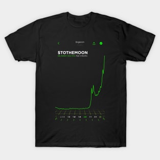 Dogecoin To The Moon Black and White T-Shirt